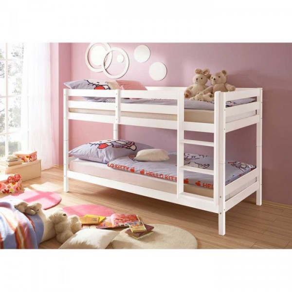 Pat supraetajat Ordo, multifunctional, alb, 90x200x140 cm